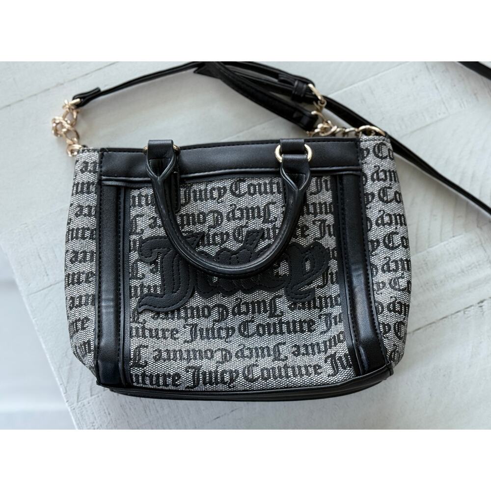 Juicy Couture Black & Grey Mini Tote Bag - Picture 6 of 9